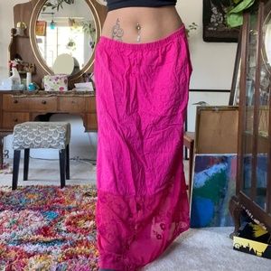 Vintage pink maxi skirt